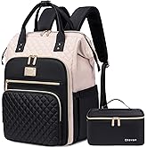 Otevan Lunch Backpack for Women, 15.6 inch Laptop Backpacks for Womens, Work Backpacks with Lunchbox,Insulated Back pack Cooler,Teacher Nurse Travel Backpack for Women