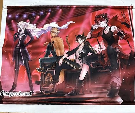 Amazon Show By Rock シンガンクリムゾンズ タペストリー クロウ アイオーン ヤイバ ロム Sb69 ショウバイロック ゲーマーズ 限定 シンガン おもちゃ ホビー