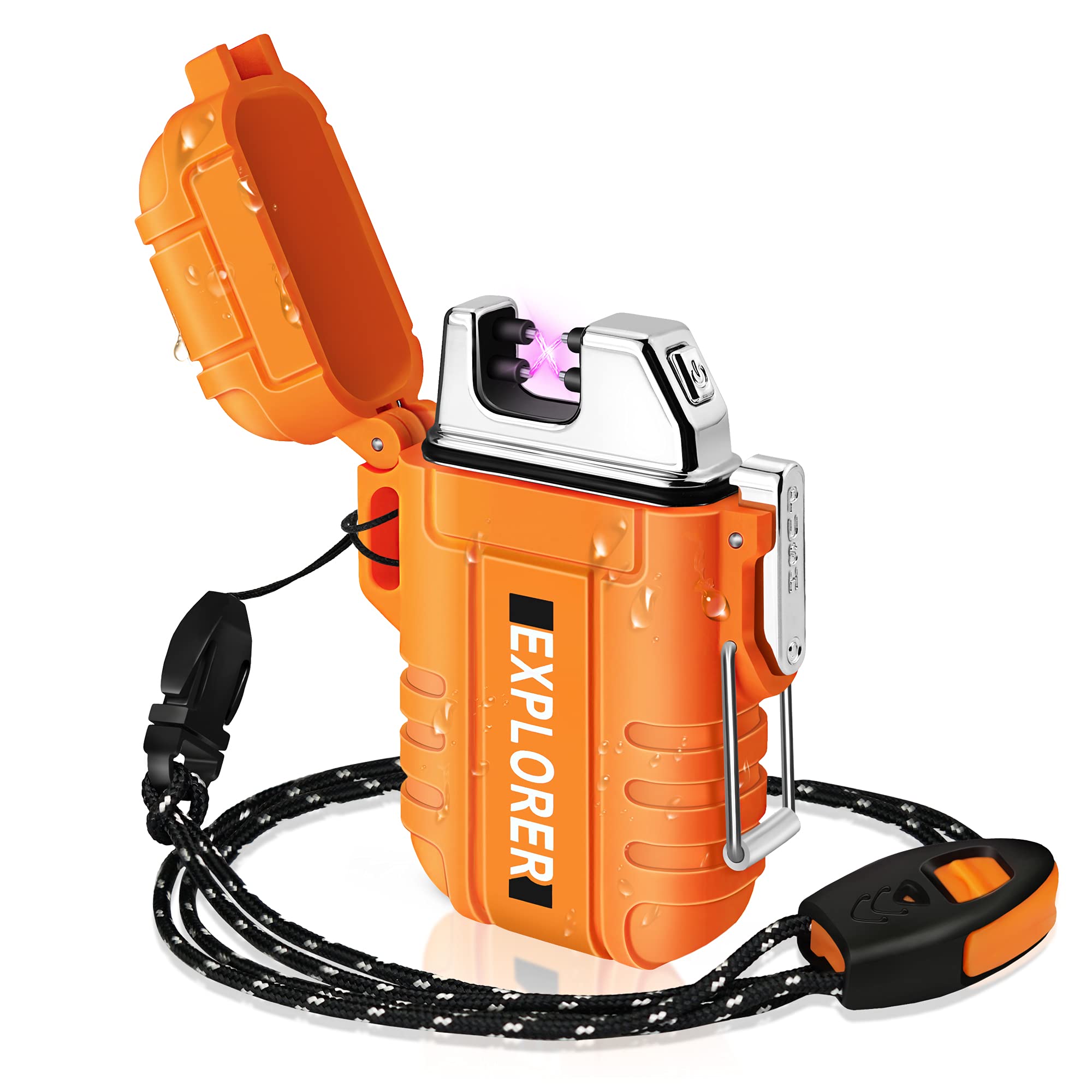 lafagiet USB Rechargeable Lighter, Waterproof Arc Lighters for Camping Hiking Outdoor Survival & Tactical