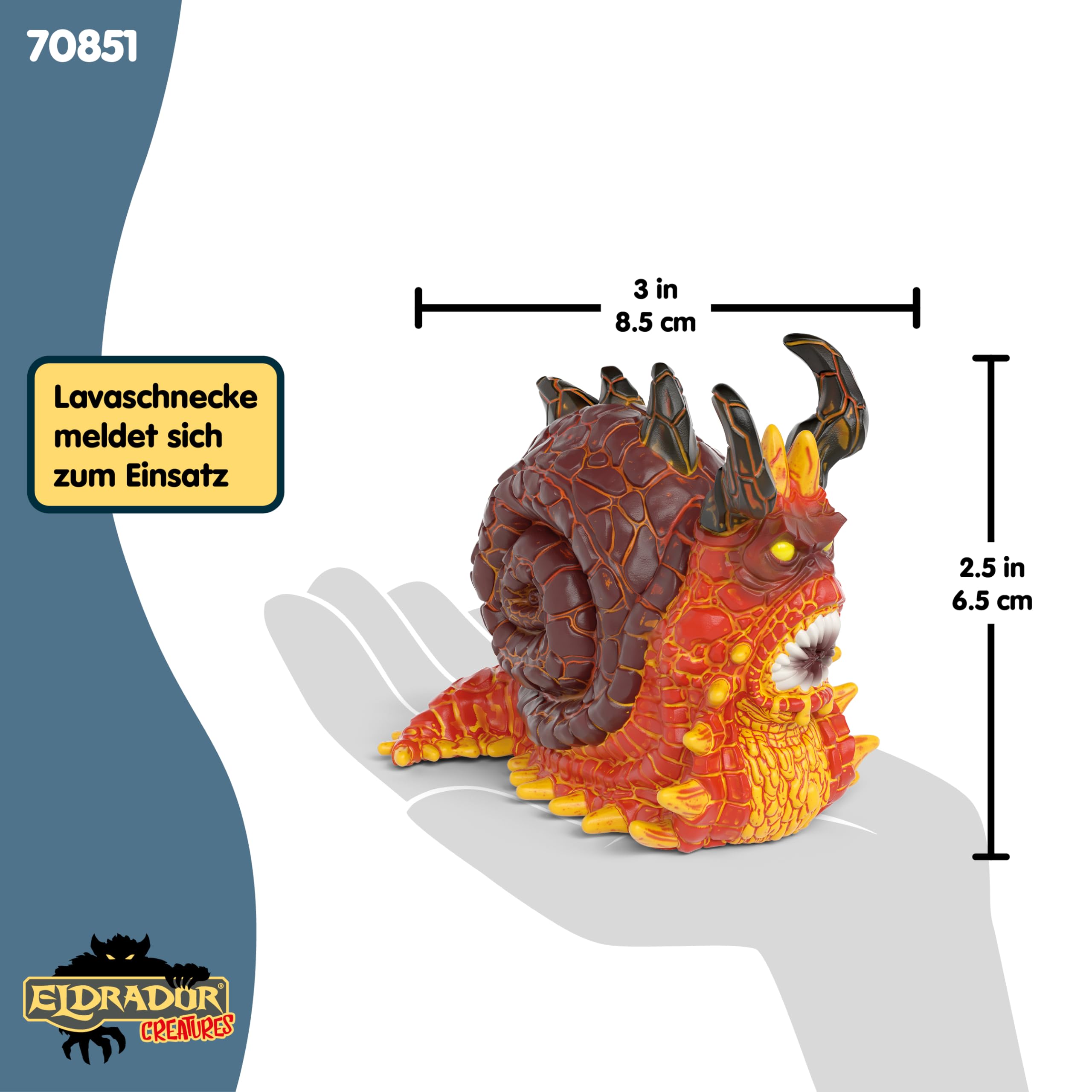 schleich ELDRADOR Creatures | Lavaschnecke 70851 | detailgetreue Monster Sammelfiguren | hochwertige Figuren zum Sammeln & Spielen | Geschenk für Kinder ab 7 Jahren | 8 x 5 x 7 cm 5