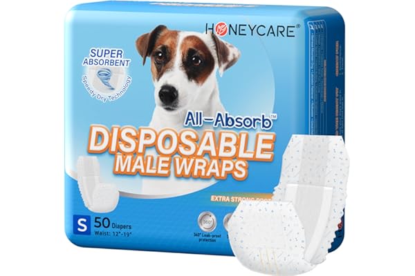 All-Absorb A26 Male Dog Wrap, 50 Count, Small