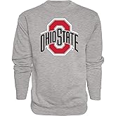 Blue 84 Men's Ohio State Buckeyes Crewneck Sweatshirt Gray Icon, Ohio State Buckeyes Gray, Medium