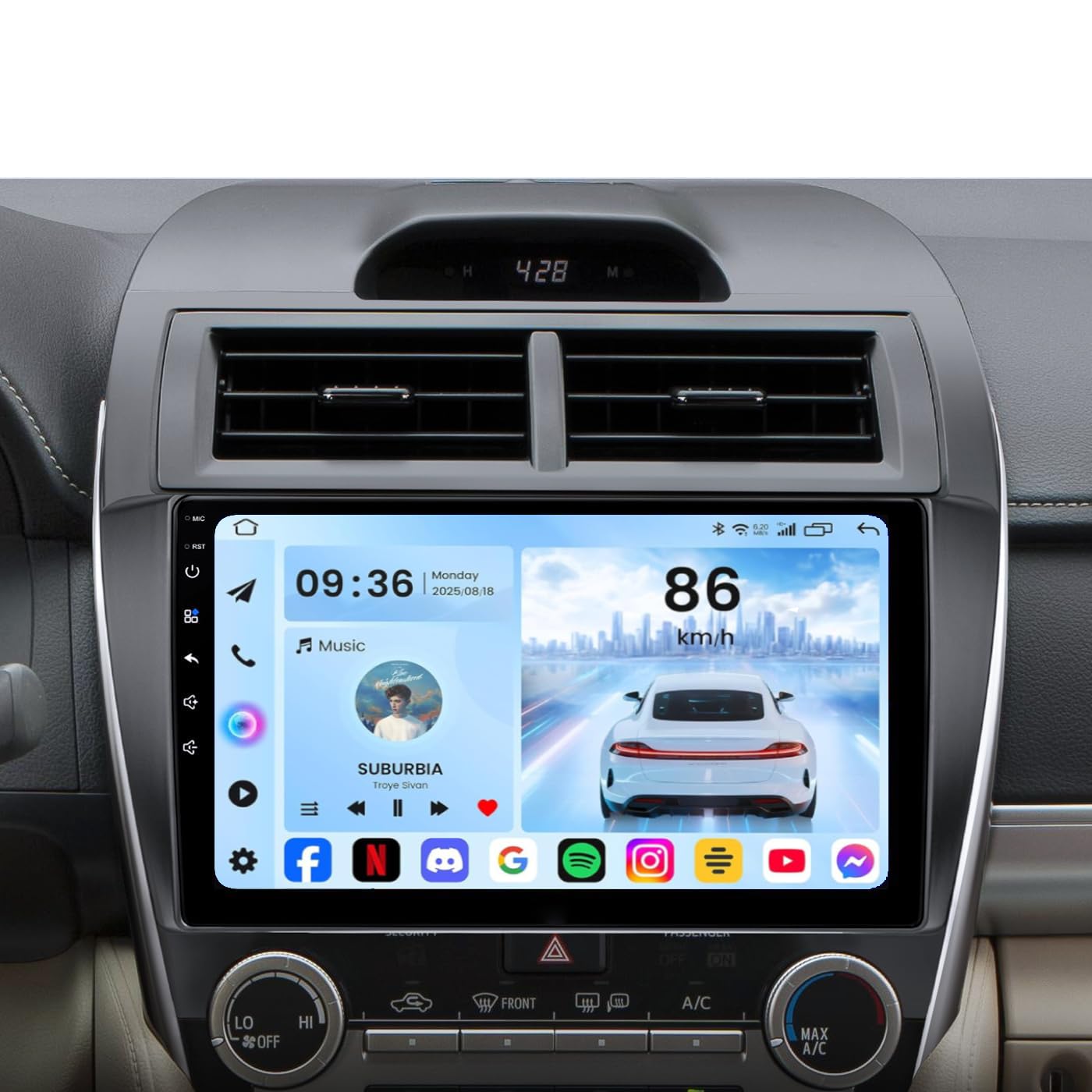 Photo 1 of [4+64G] Android 13 Car Stereo with Wireless Apple Carplay & Android Auto for Toyota Camry 2015-2017 10.1" Touchscreen Radio Upgrade with AHD Camera,GPS Navigation,SWC,WiFi,FM,Bluetooth