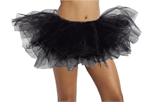 TISSPOMS Tutus for Women Adult, 5 Layered Adult Tutu Skirts for Women Girls Teens, 80s Tulle Ballet Tutus Skirt for Women Costumes