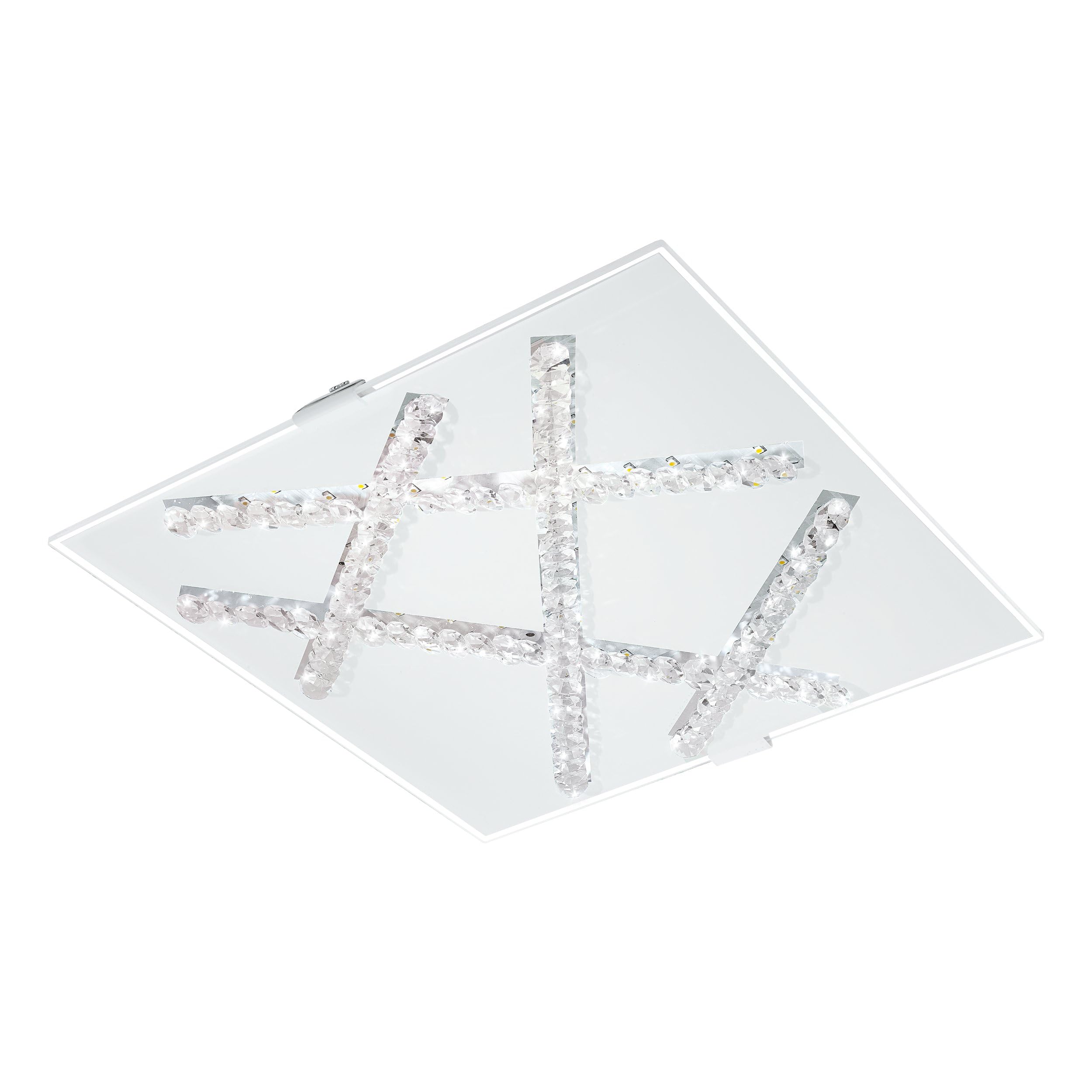 Eglo Sorrenta 290 x 290, Clear/White Crystal LED Ceiling Light 93764 E