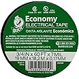 Duck Brand Economy Electrical Tape, 3/4-Inch by 60 Feet, Single Roll, Black (282289)