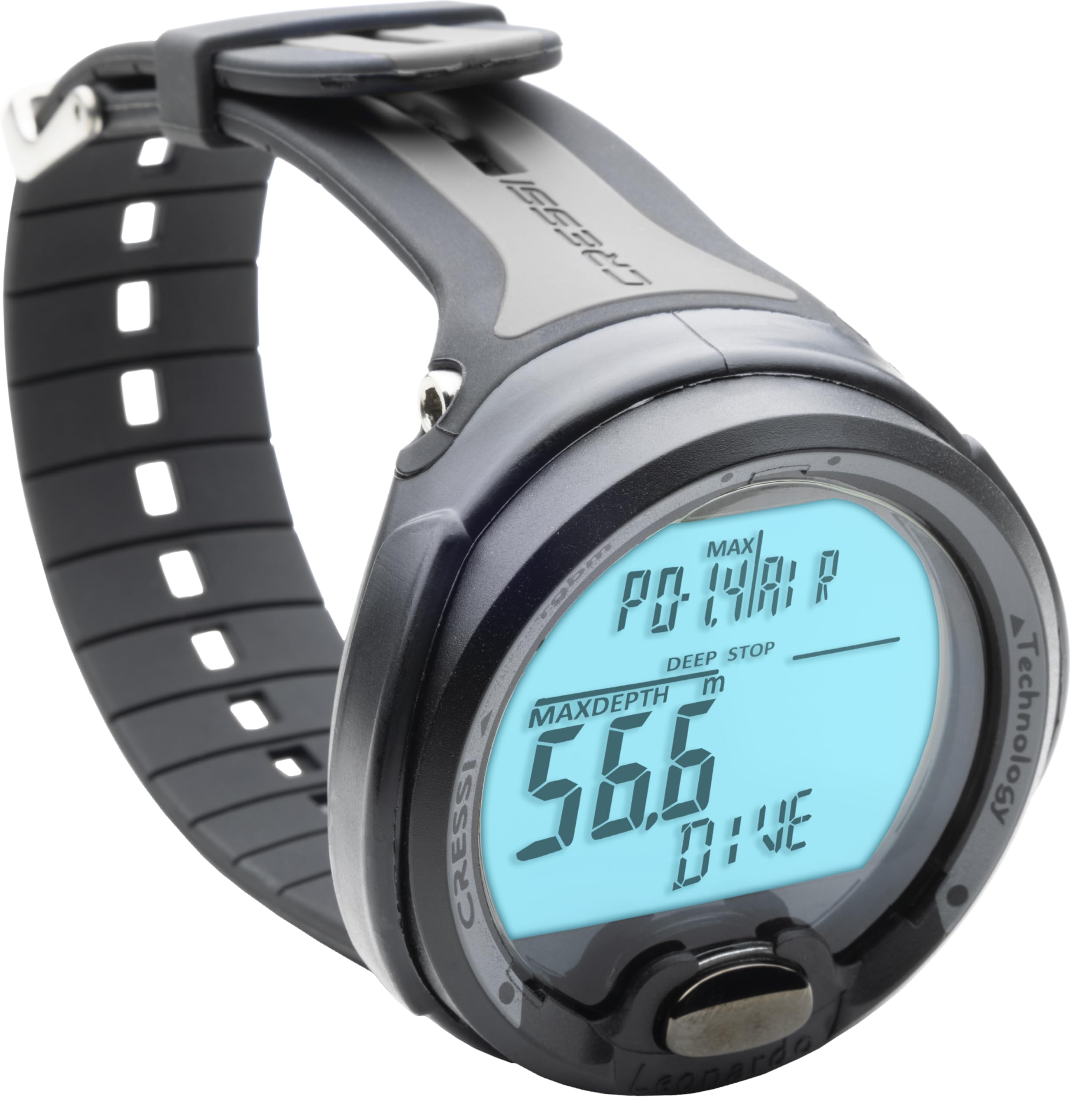 Cressi since 1946 - Leonardo Diving Computer - Air/Nitrox/Depth Gauge Mode - Black/Grey, One Size, Adult Unisex