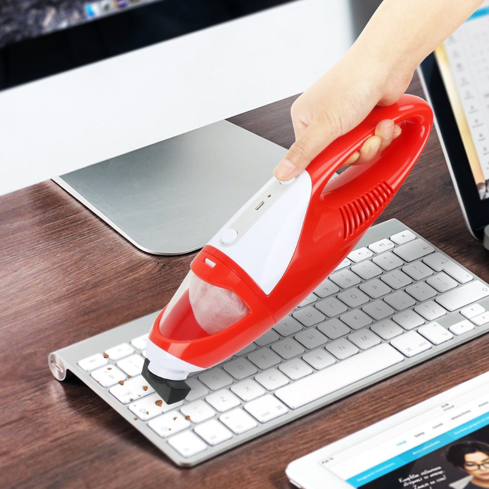 EVERTOP Ultra-light Mini Car Dustbuster Cordless Handheld Vacuum Cleaner, 1.5KPA Powerful Suction & Long Running-time, Upgraded Version (Red)