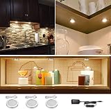 Vlio Under Cabinet Light Kit LED Puck Lights 7.5W 750LM Warm White Set of 3 view 8