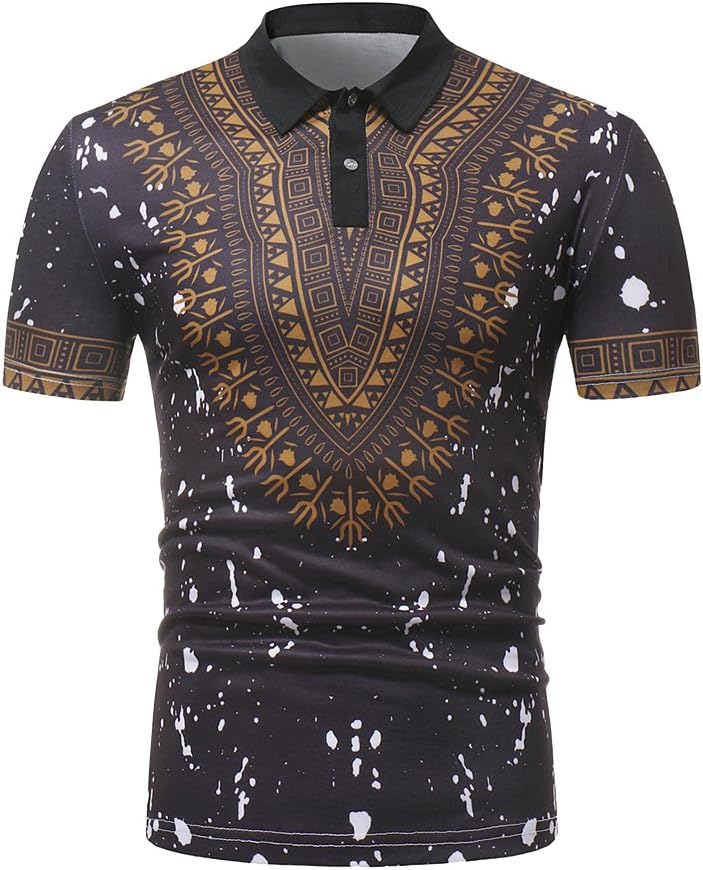 PengGengAMen Ethnic Holiday Beach Dashiki Shirt Fancy Party Hawaii Tribal African Shirts