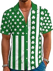 Hawaiian Shirts for Men St. Patrick's Day Summer