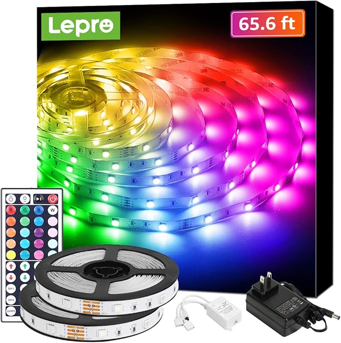 65.6ft LED Strip Lights, UltraLong RGB 5050 LED Strips