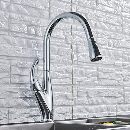 XYSQWZ Küchenarmatur aus gebürstetem Nickel Pull Down Sprayer