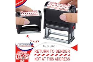 Bertiveny Return to Sender Stamps Self Inking Personalized Stamps for Business Supplies Custom Rubber Business for Return to Sender,Return Address Stamps Red Ink(Return to Sender Not at This Address)