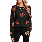 shermie Women's Long Sleeve Crew Neck Pullover Sweaters Loose Casual Multi-Hearts Knit Sweater