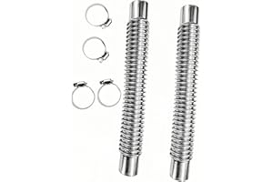 0.2M/7.9inch Length Air Exhaust Pipe Heater Pipe Heater Parking Air Heater Exhaust Pipe Diesel Gas Vent Hose Stainless Steel 