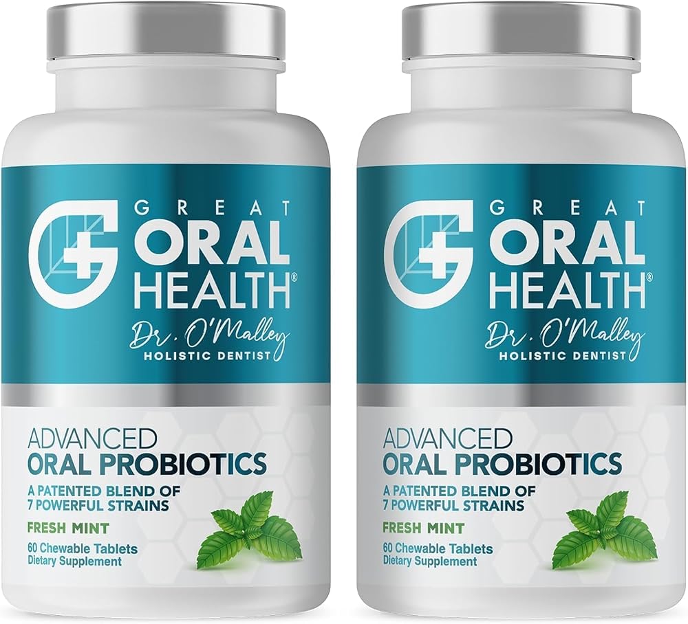 Great Oral Health Oral Probiotics with BLIS K12 M18 60 Chewables Mint 2pk