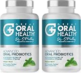 Great Oral Health Oral Probiotics with BLIS K12 M18 60 Chewables Mint 2pk