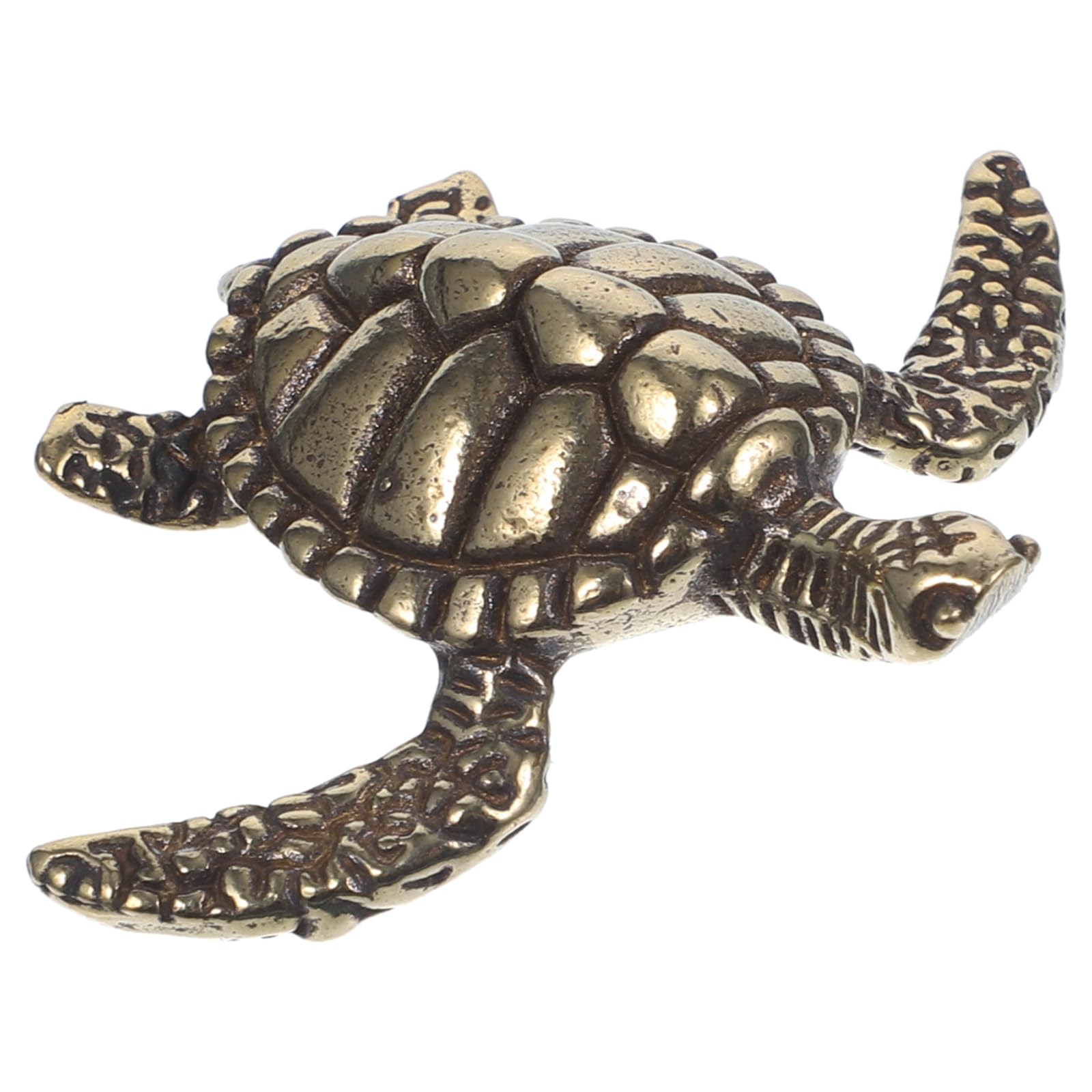 Brass Turtle Statue Feng Shui Statue Wealth Good Luck Sculpture Home Office Tabletop Decorative Housewarming Collectible
