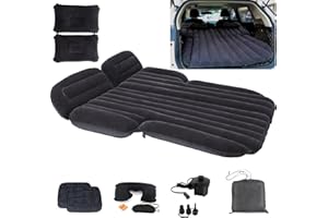 Onirii SUV Air Mattress,Thickened Flocking Inflatable Car Camping Air Mattress Bed with 2 Pillows & Air Pump,Portable Car Travel Sleeping Bed for SUV|MPV|Minivan