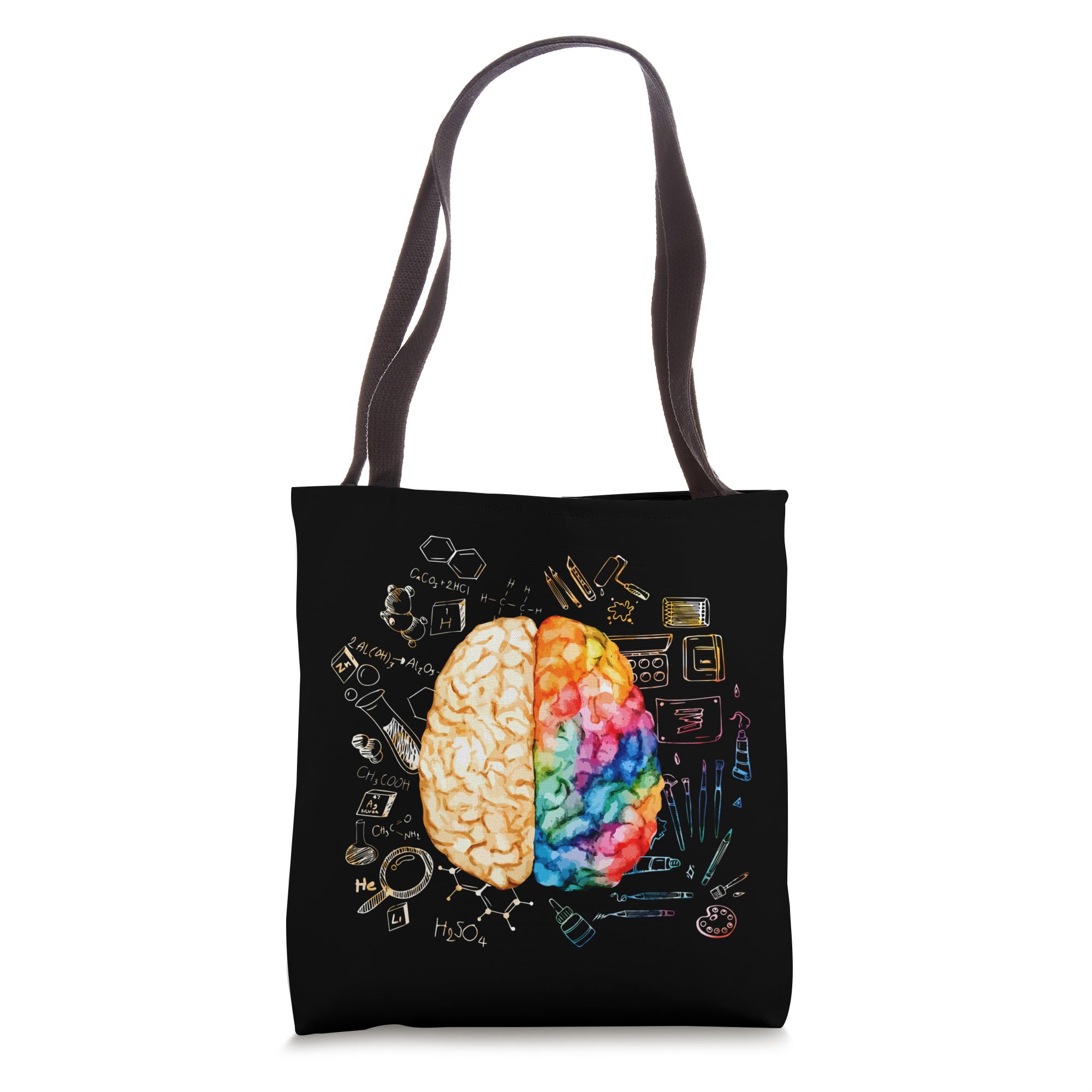 Colorful Brain - Science And Art - Neuroscience Neurologist Tote Bag ...