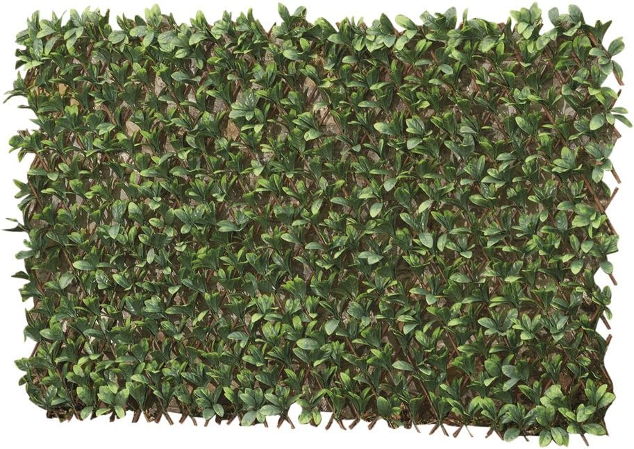 Artificial Evergreen Laurel Leaf Trellis 0.6 x 1.8m Expandable Privacy