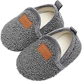 L-RUN Toddler Boys Girls House Slippers Indoor Home Shoes Warm Slipper Socks for Kids Baby Soft Winter Warm Walking Shoes