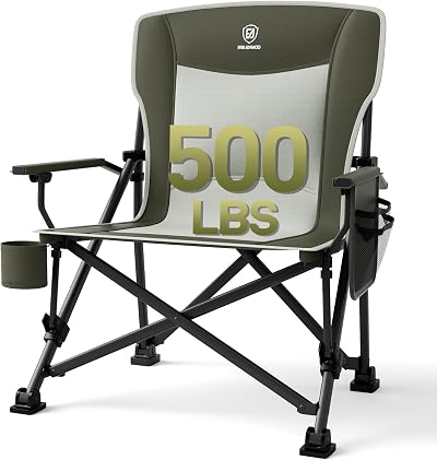 Ever Advanced Oversized Camping Chair 230kg Heavy Duty Wide Foldable Green