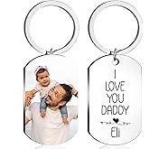 Customize Stainless Steel Keychain Personalized Photo Text Single & Double-sided Customization Pendant Dog Tag Photo Keychain