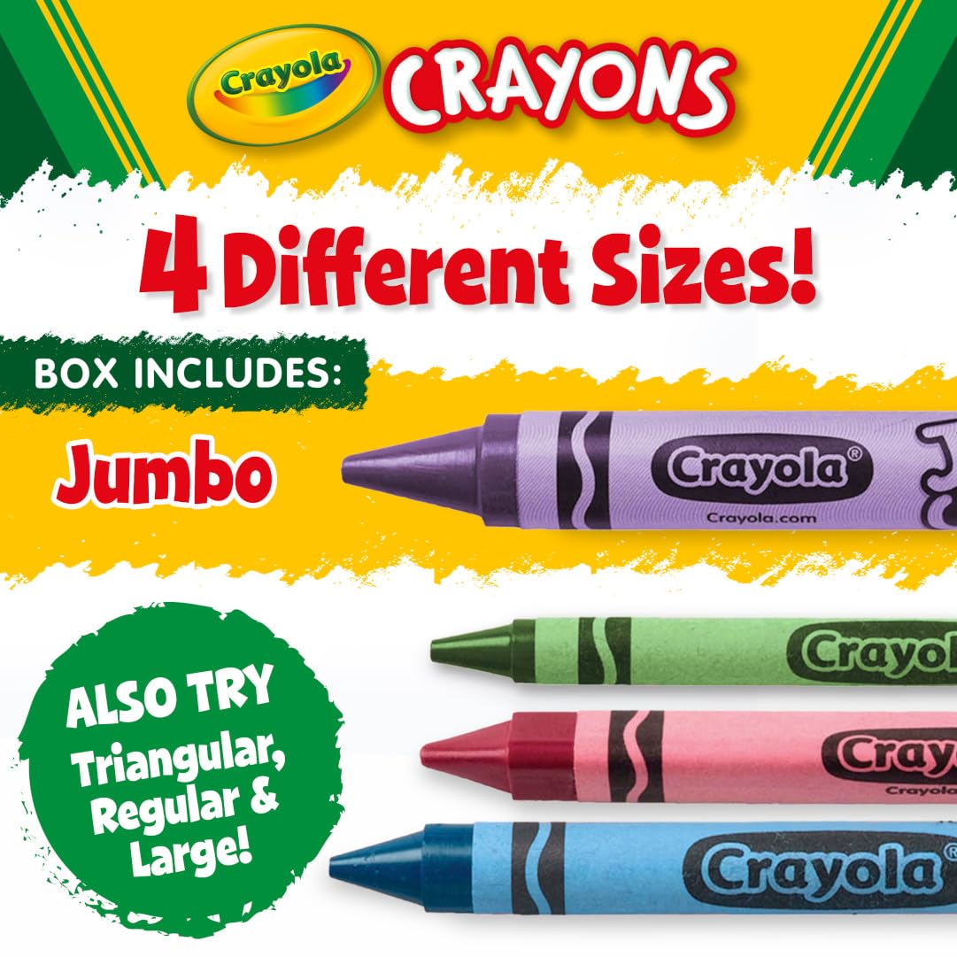 Crayola Jumbo Crayons Classpack (200ct), Large Toddler Crayons, Bulk School Supplies, Essential Preschool & Kindergarten Art Supplies for Teachers