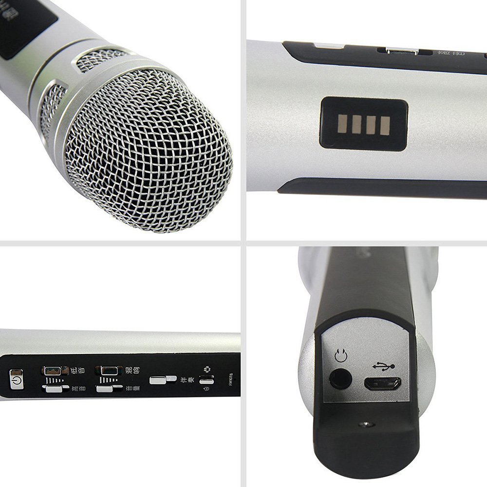 Handheld Protable Wireless Microphone Bluetooth FM Karaoke Car KTV