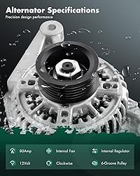SCITOO New Alternator 80Amp 13756 Replacement for
