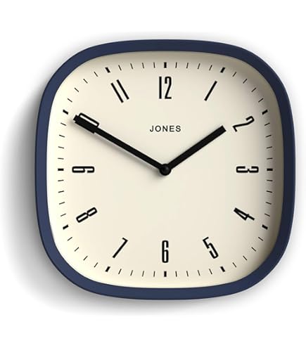 Amazon.com: JONES CLOCKS® Sprite wall Clock | Modern Retro Rounded