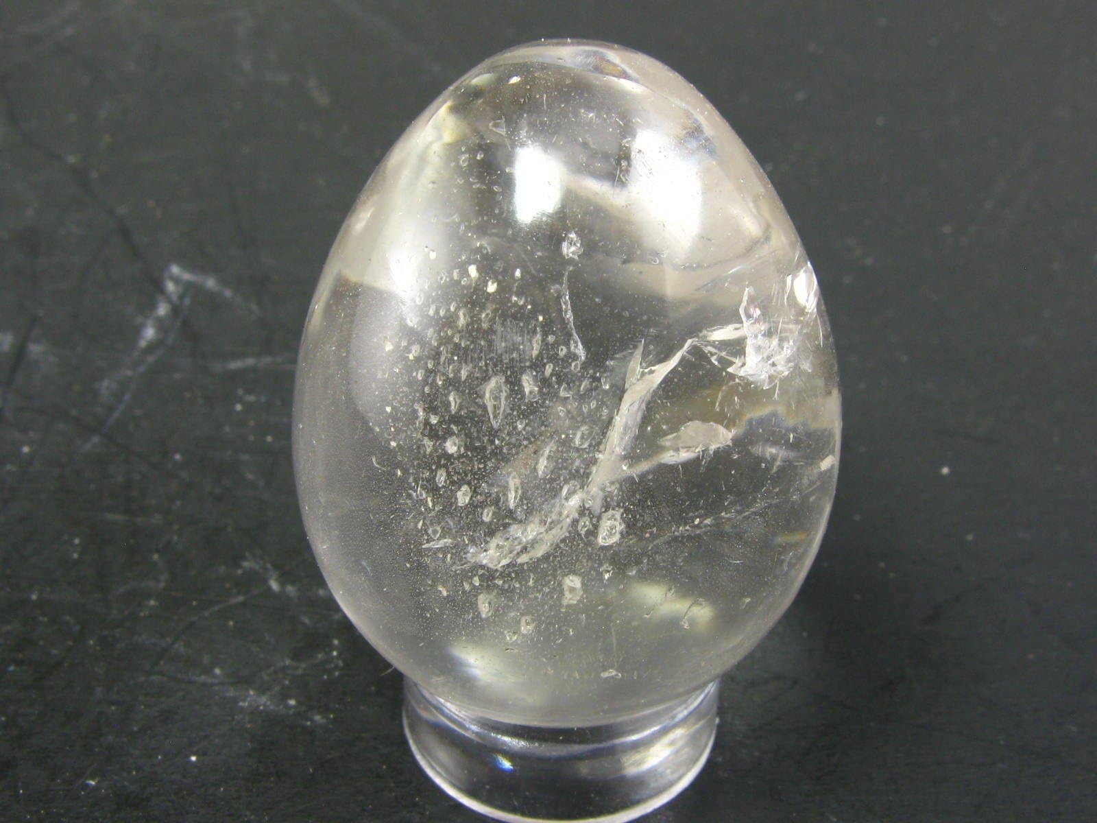 Satyaloka Clear Azeztulite Egg From India - 1.3"