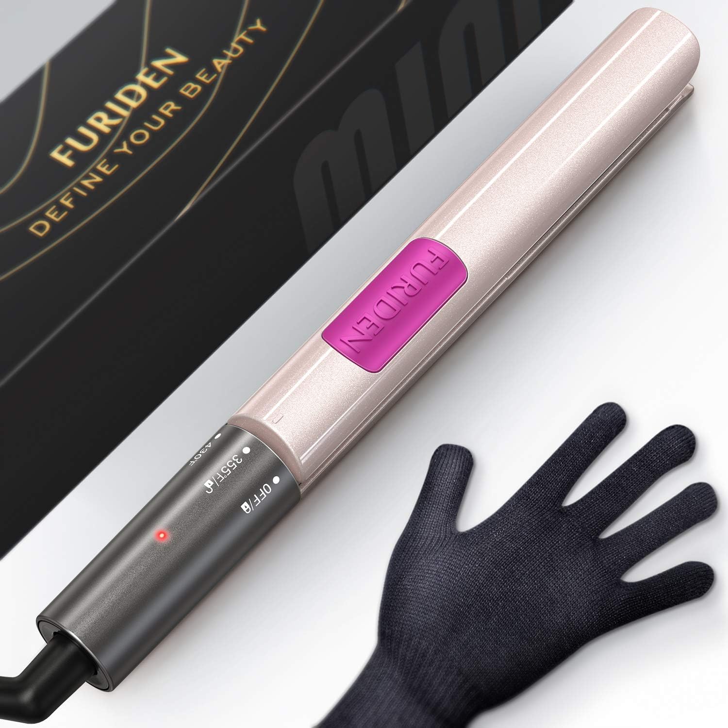 Furiden Mini Hair Straightener FURIDEN 2-in-1 Hair Straightener and Curler with Liberia | Ubuy main image 3