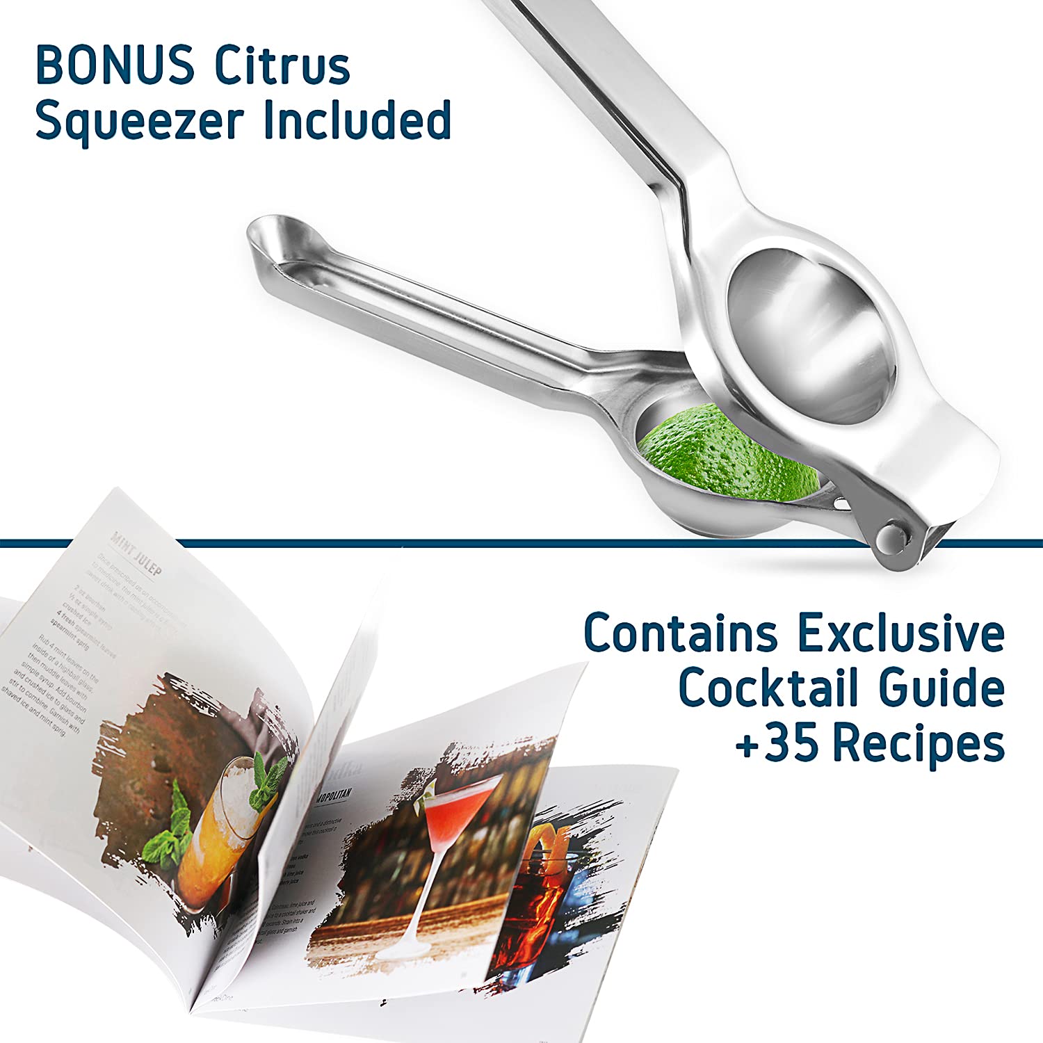 Bar Set Cocktail Shaker Set, Stainless Steel Mixology Bartender Kit, 16 Piece Cocktail Kit, Silver Cocktail Set, Bar Tools: 30oz Martini Shaker, Muddler, Bar Kit Cocktail Book, Jigger and Pourers - Image 4