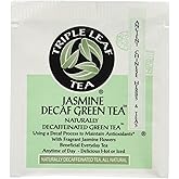 Triple Leaf Tea Jasmine Green Tea Decaffeinated Tea Bags, Pack of 2
