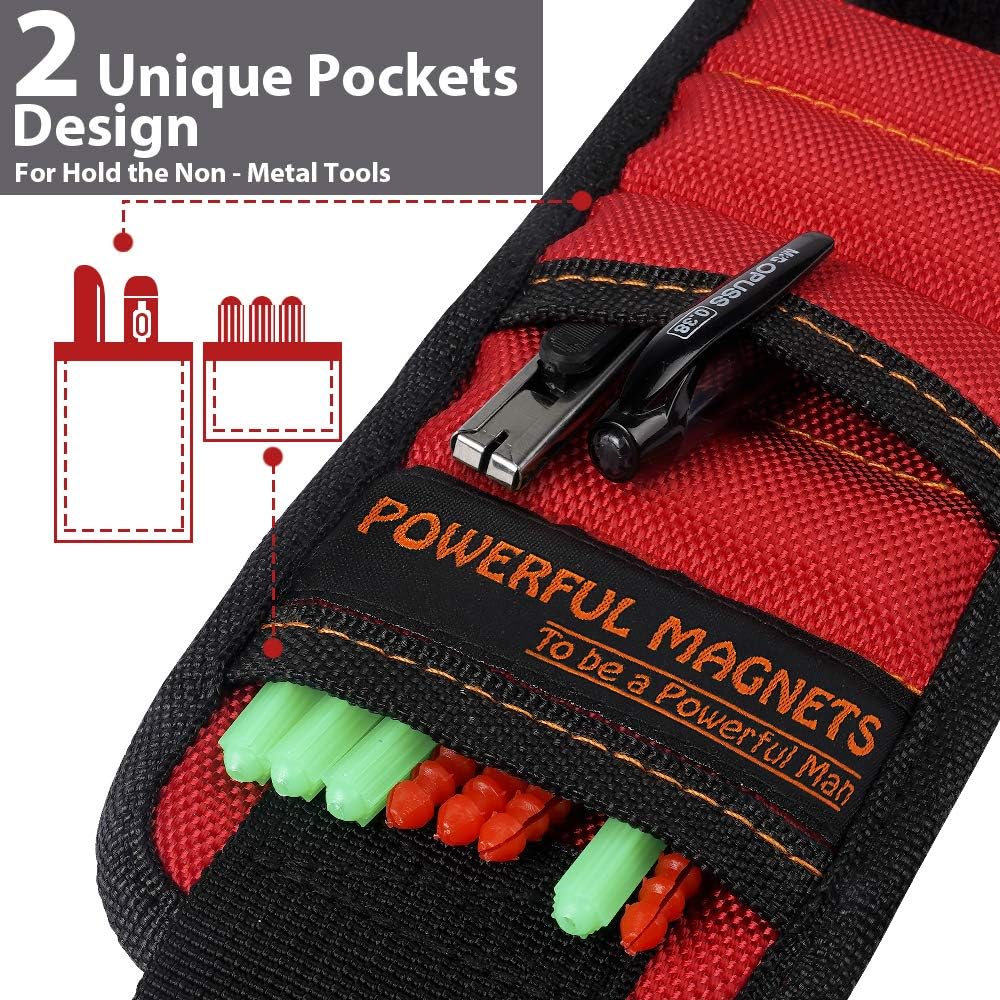 Gifts For Men Magnetic Wristband, 15 Upgrade Super Strong Magnets, Best Dad Gift, Unique Gifts For Men - - 