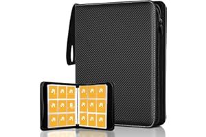 Trading Card Binder, 400 Pocket Cards Holder, 50 Double Sided Removable Pages, Portable Cards Album Holder Card Collection Ch