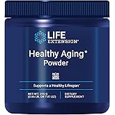 Life Extension Healthy Aging Powder, Healthy Aging Supplement, Heart Health, Brain Health, Exercise Performance, Taurine, Lithium, spermidine, Powder Blend, Non-GMO, Vegetarian, 30 Servings