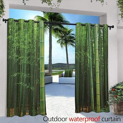 Amazon Com Loveeo Bamboo Outdoor Window Curtains Picture Of A