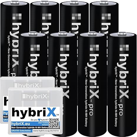 kraftmax BC-4000 EXPERT Akku Ladegerät 8x hybriX pro Black AA Mignon Akkus