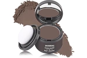 DUOZENG Hairline Powder Root Touch Up Hair Powder,Hairline Shadow Root Cover Up Hair Toppers for Women & Men,Hairline Shadow Powder Stick Hair Root Touch Up for Thinning Hair 6#