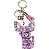 Popfizzy Rhinestone Keychains for Women and Girls, Bling Purse Charms, Birthday Gifts for Her, Backpack Key Chain, Bag Charms