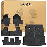 LASFIT Floor Mats&Trunk Mat&Backrest Mat for Lexus TX/TX350/TX500h/TX550h+ 2024 2025 2026, TPE All Weather Floor Liners for Lexus TX 350, 3Row&Cargo Mat for Tx Car Mats(Cargo Mat Fit with Subwoofer