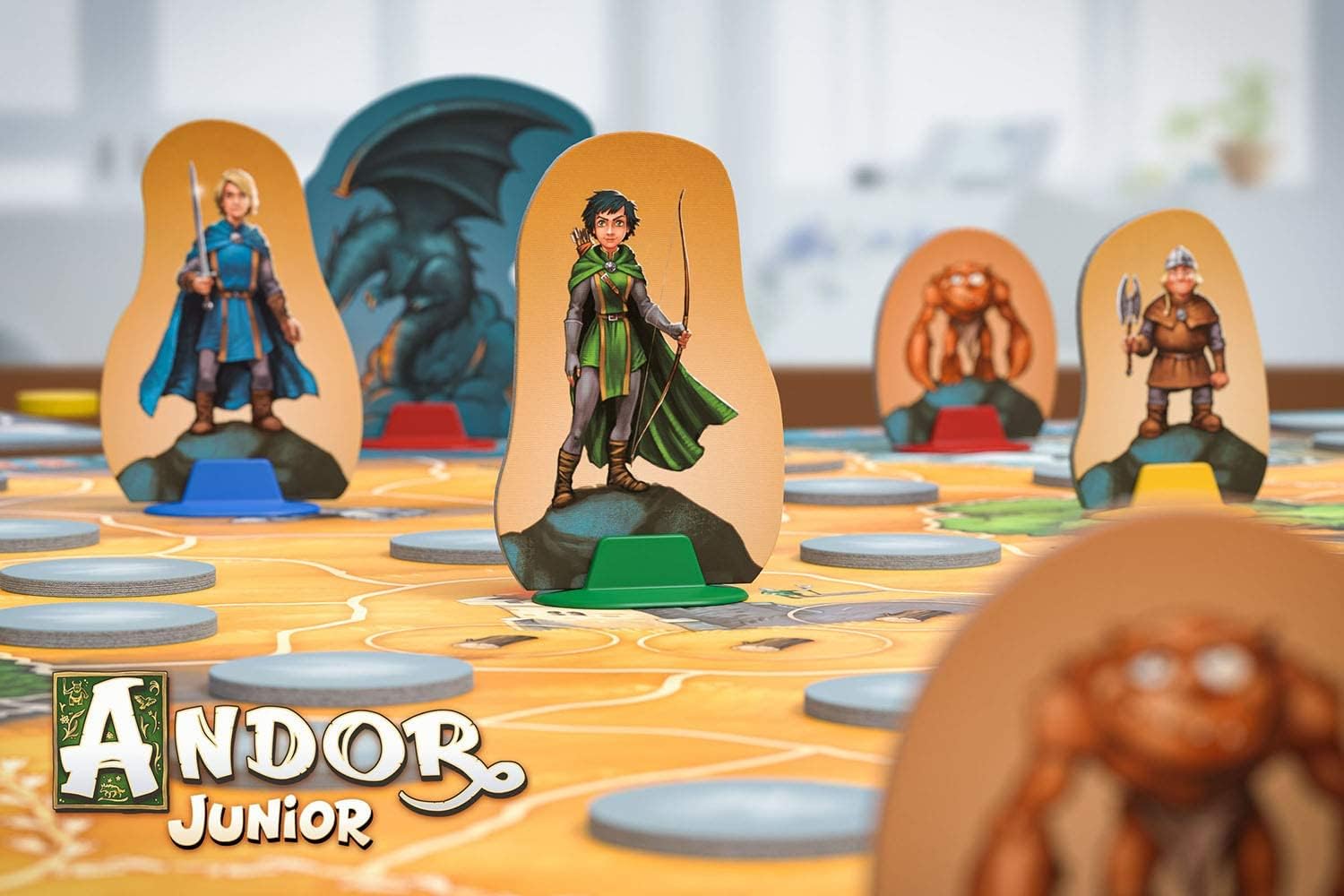 KOSMOS 698959 Andor Junior, Haltet zusammen und beschützt das Land Andor, kooperatives Kinderspiel ab 7 Jahren für die ganze Familie, Fantasy-Abenteuer, deutschsprachige Version 4