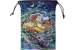 Velvet Tarot Bag – Luxury Double-Layer Drawstring Pouch, Animal Pattern Soft Velvet Holder for Tarot Deck, Crystals, Stones, 