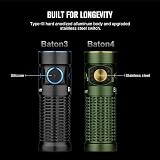 OLIGHT Baton4 EDC 1300 Lumens Rechargeable LED Torch OD Green view 3