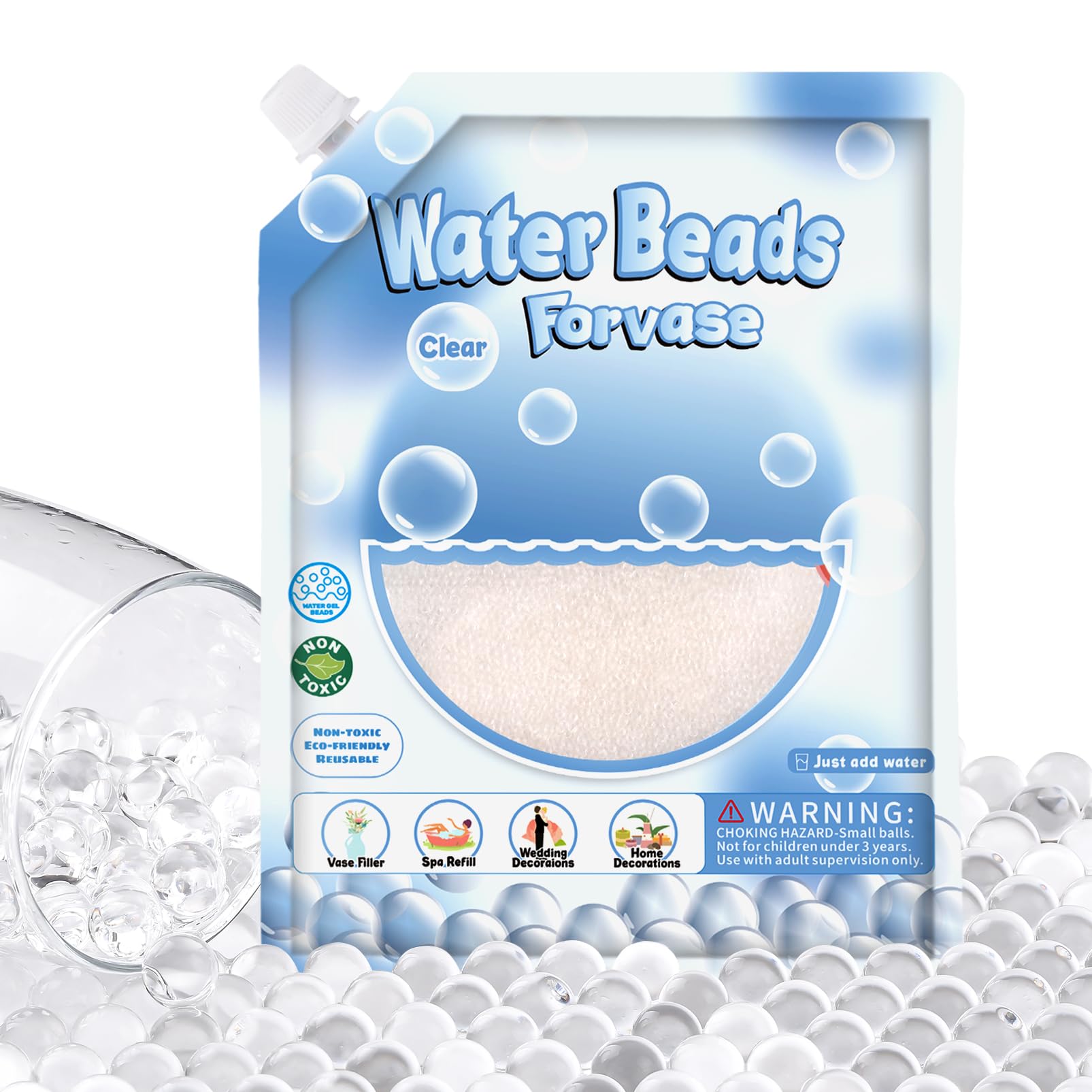 Photo 1 of 260,000Pcs Floral Beads for Centerpieces Vase Filler Beads for Soilless Planting, Fragrance Diffusion, Floating Candle Holding,Non-Toxic Beads for Wedding Centerpiece,Floral Decorations