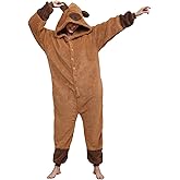 LATH.PIN Animal Onesie Pajamas for Adults Unisex One Piece Halloween Cosplay Costume Sleepwear for Women and Men